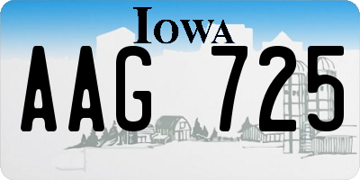 IA license plate AAG725