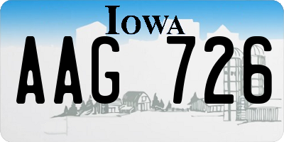 IA license plate AAG726