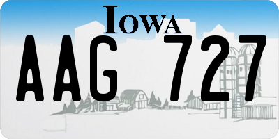 IA license plate AAG727