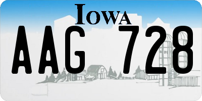 IA license plate AAG728