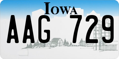 IA license plate AAG729