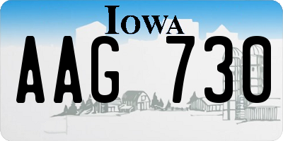 IA license plate AAG730