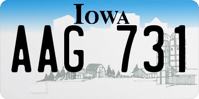 IA license plate AAG731