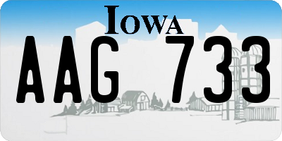 IA license plate AAG733