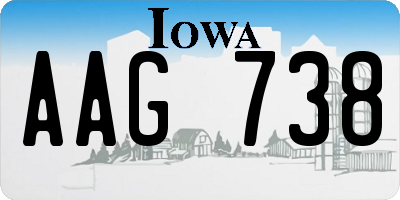 IA license plate AAG738