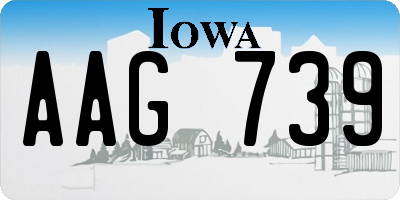 IA license plate AAG739