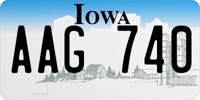 IA license plate AAG740