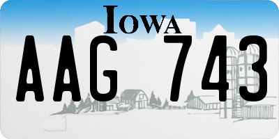 IA license plate AAG743