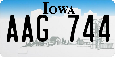 IA license plate AAG744