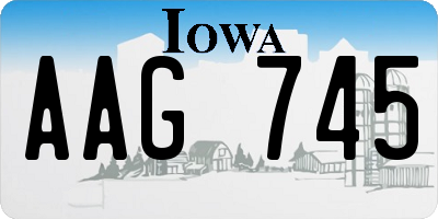 IA license plate AAG745