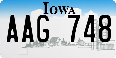 IA license plate AAG748