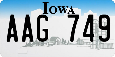 IA license plate AAG749