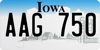 IA license plate AAG750