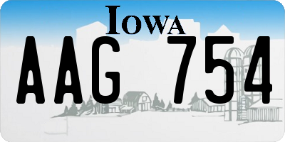 IA license plate AAG754