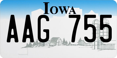 IA license plate AAG755