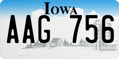 IA license plate AAG756