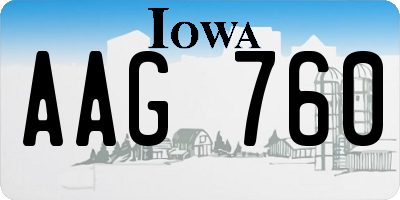 IA license plate AAG760