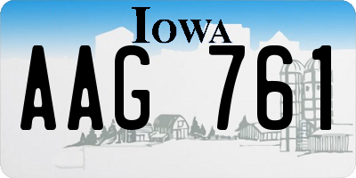 IA license plate AAG761