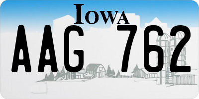 IA license plate AAG762