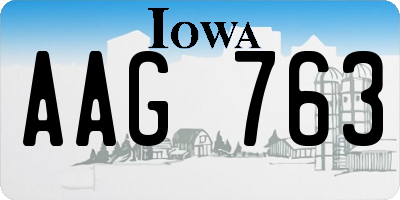 IA license plate AAG763