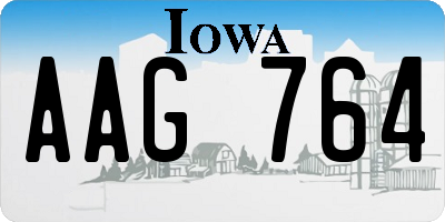 IA license plate AAG764