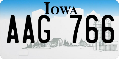 IA license plate AAG766