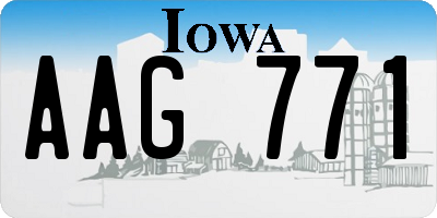 IA license plate AAG771