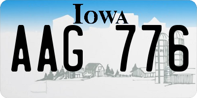 IA license plate AAG776