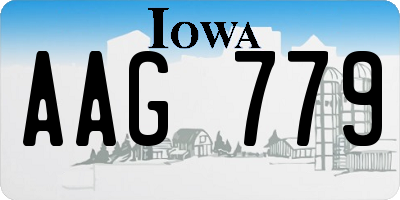 IA license plate AAG779