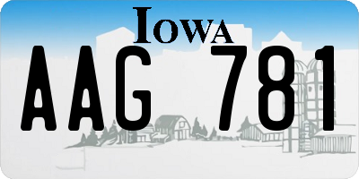IA license plate AAG781