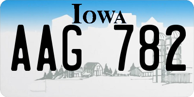 IA license plate AAG782