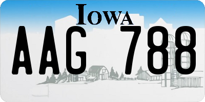 IA license plate AAG788