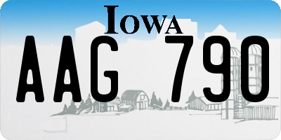 IA license plate AAG790