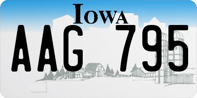 IA license plate AAG795