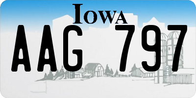 IA license plate AAG797