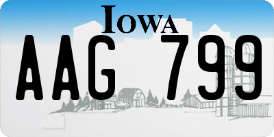 IA license plate AAG799