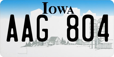 IA license plate AAG804