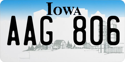 IA license plate AAG806