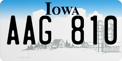 IA license plate AAG810