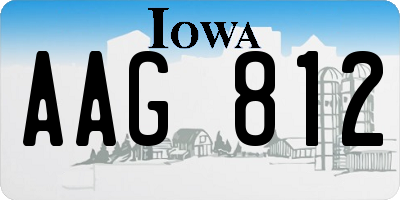 IA license plate AAG812