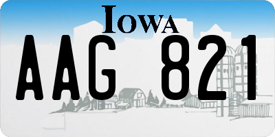 IA license plate AAG821