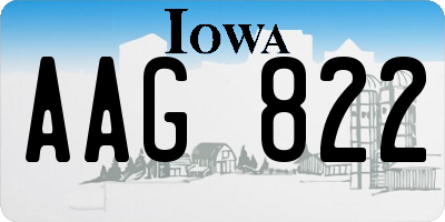 IA license plate AAG822