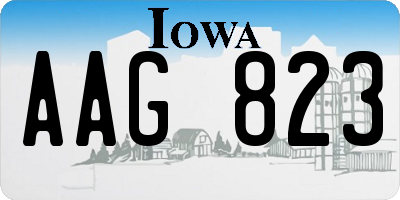 IA license plate AAG823