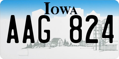 IA license plate AAG824