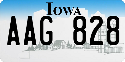 IA license plate AAG828