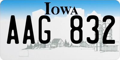 IA license plate AAG832