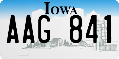 IA license plate AAG841