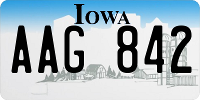 IA license plate AAG842