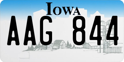IA license plate AAG844