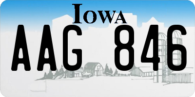 IA license plate AAG846